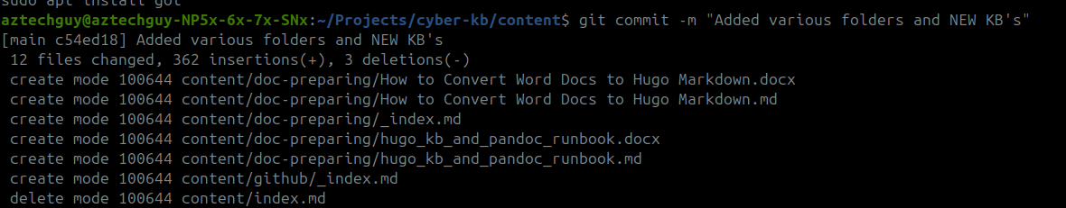 Git Commit -m